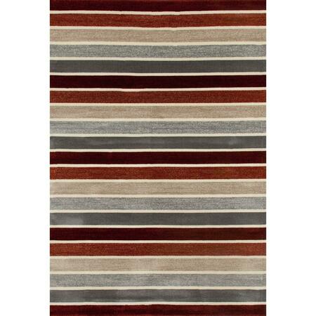 ART CARPET 2 X 4 Ft. Troy Collection Mainline Woven Area Rug, Red 25740